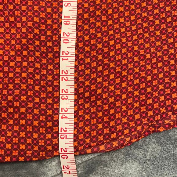 Joe Fresh Red White Blouse Top Size Large - Picture 10 of 10